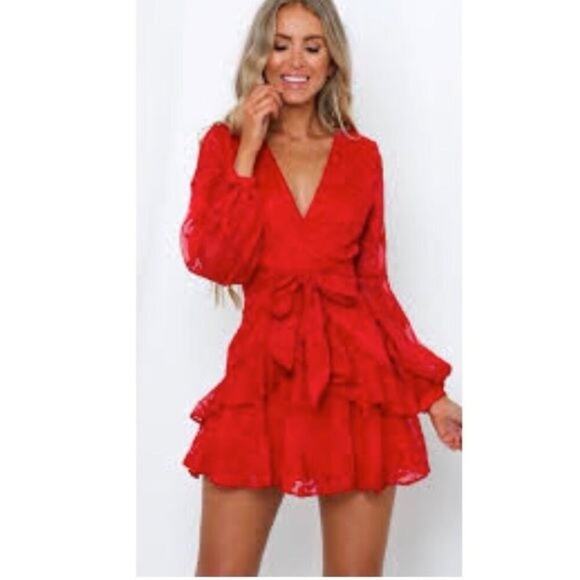 Hello Molly I Heard a Rumor Dress in Cherry Red Size 2 - Picture 11 of 11